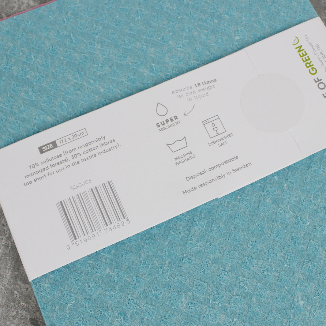 Plain Swedish Sponge Cloths - Pack of 3 - Brights