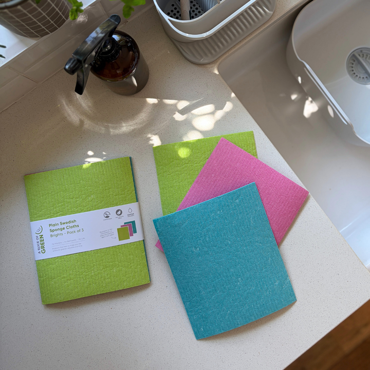 Plain Swedish Sponge Cloths - Pack of 3 - Brights