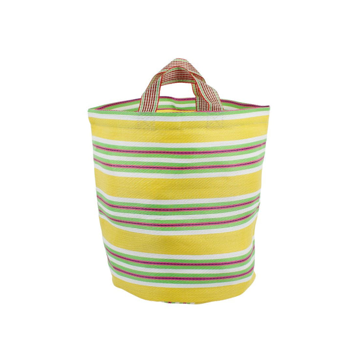 Recycled Woven Bucket Bag - Beach