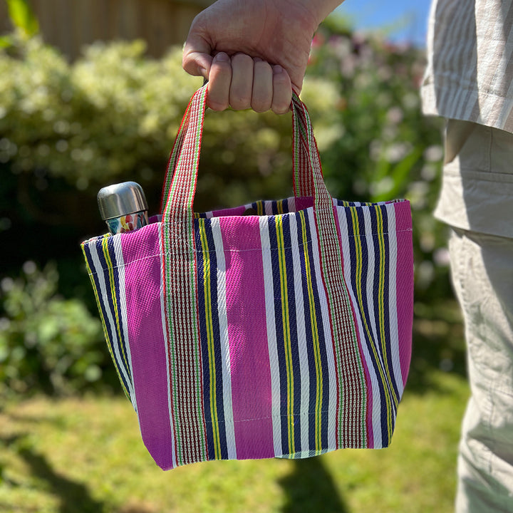 Recycled Woven Lunch Bag - Ocean