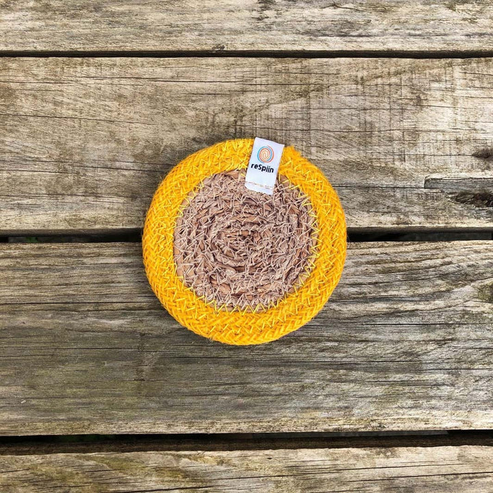Seagrass & Jute Coaster - Natural/Yellow