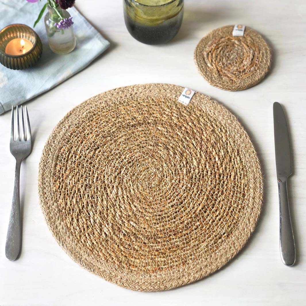 Seagrass & Jute Tablemat - Natural/Natural