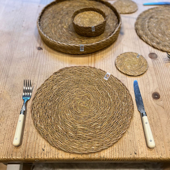 Seagrass Tablemats with Holder - Set of 6 - Natural