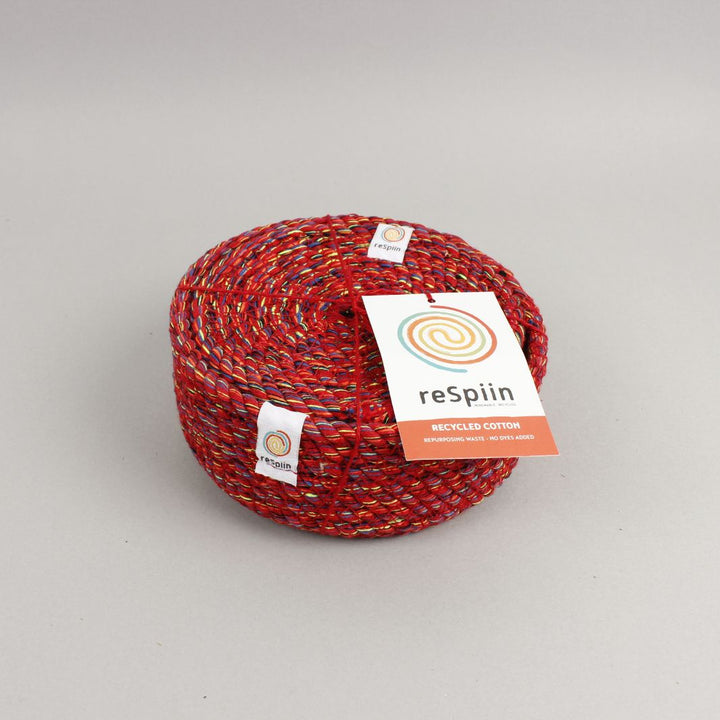 Recycled Cotton Coasters with Holder - Set of 6 - Multicoloured