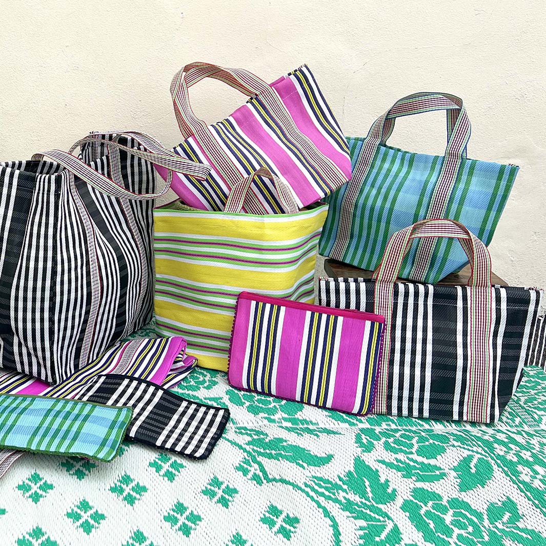 Recycled Woven Lunch Bag - Ocean