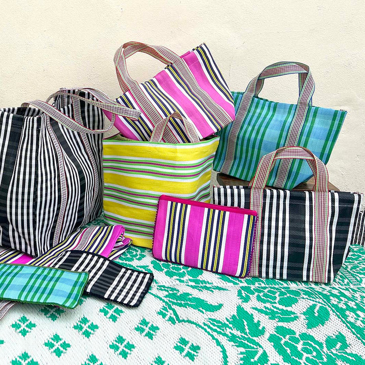 Recycled Woven Lunch Bag - Ocean