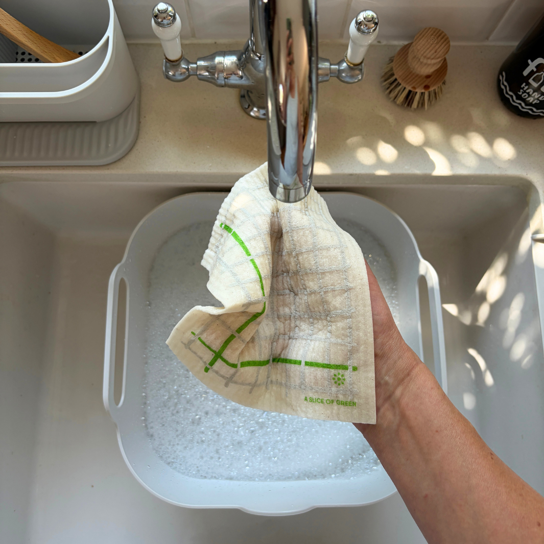 Printed Swedish Sponge Cloths - Pack of 3 - Mint Leaf