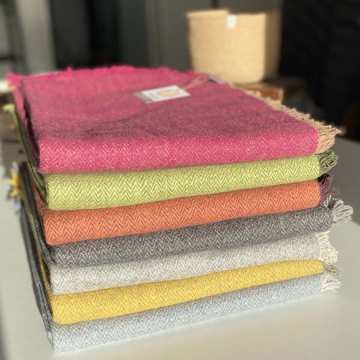Recycled Wool Blanket/Throw - Mulberry