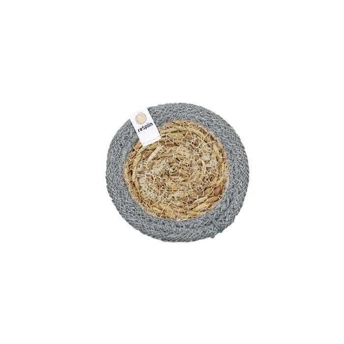 Seagrass & Jute Coaster - Natural/Grey